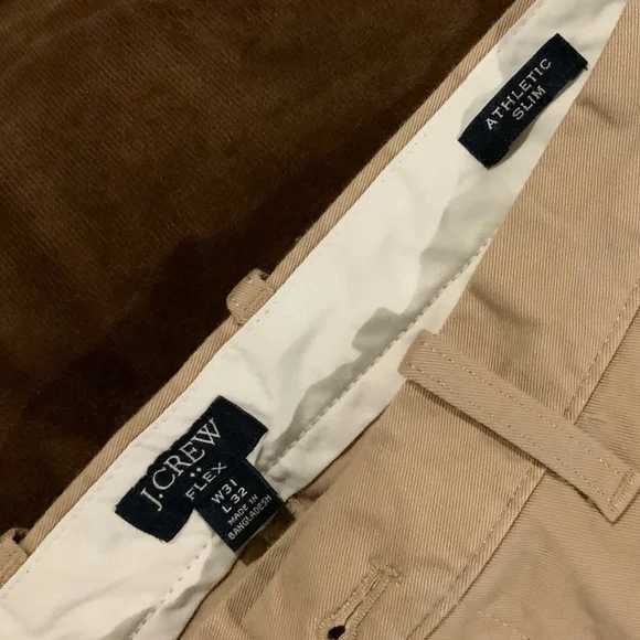 JCrew Chinos Tan W31 L32 Athletic Slim Classic Timeless Officecore Golf Preppy - Picture 2 of 7